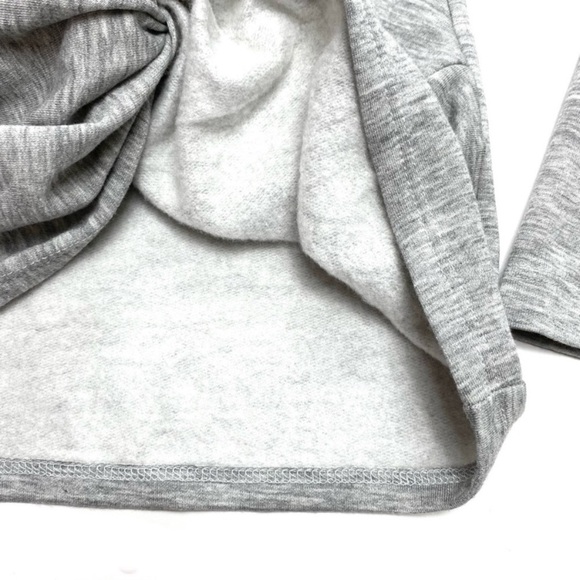 DREW Twisted Front Fleece Long sleeve Shirt Top in Light Gray Size XS TJ12112/H - Picture 5 of 7